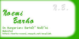 noemi barho business card